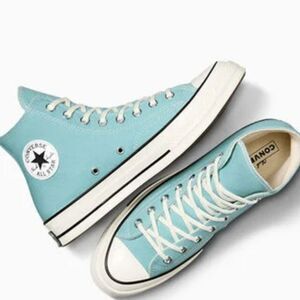 Converse Chuck 70 Canvas Unisex High Top Shoe- Vernal Pool/Egret/Black